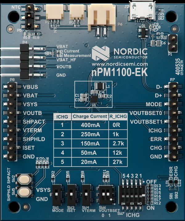 nPM1100電源管理IC (PMIC)向け高性能評価キット