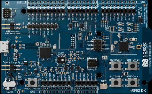 nRF52810およびnRF52832 SoC向けのBluetooth Low EnergyおよびBluetooth Mesh開発キット