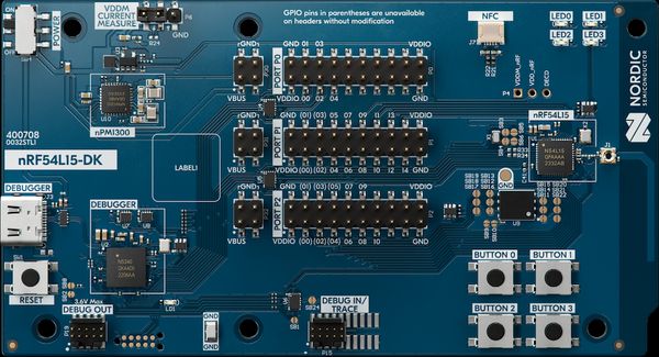 nRF54L15、nRF54L10、nRF54L05無線SoC向け開発キット